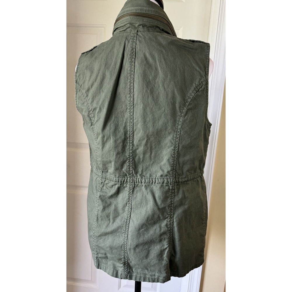 Stitch Fix Market Spruce Sleeveless Cargo Vest Olive Green Womens Medium Classic - Picture 2 of 9